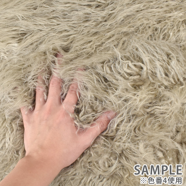 生地 チベットラムフェイクファー(NT-9330) 4.モカ 10Bn99_
