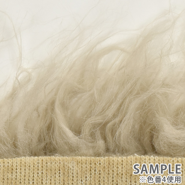 生地 チベットラムフェイクファー(NT-9330) 4.モカ 10Bn99_