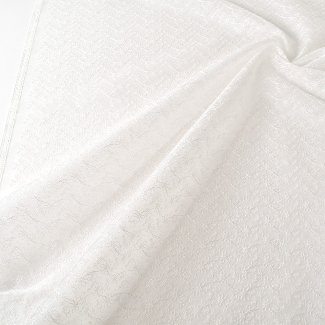 生地 オーガンジーレース 小花柄(OE9506) 1.白 10Ac04_