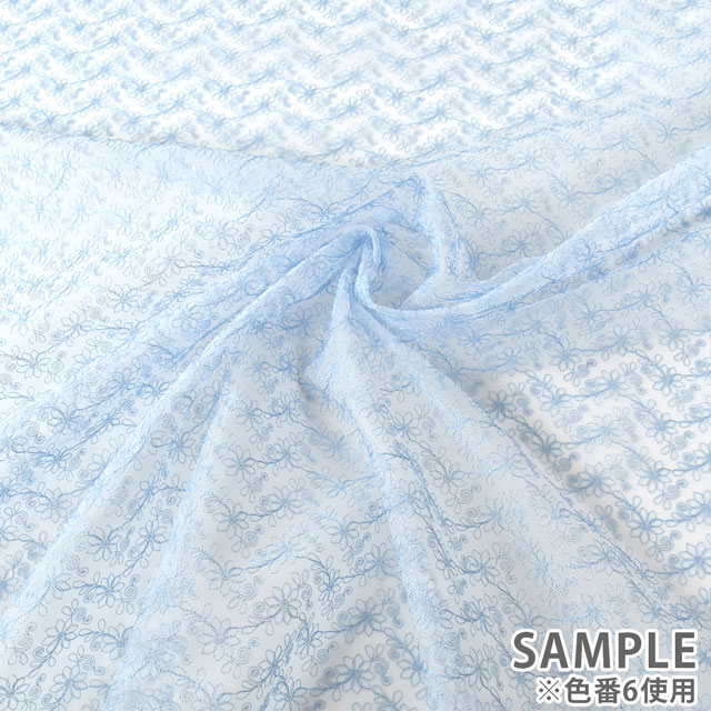 生地 オーガンジーレース 小花柄(OE9506) 4.ベージュ 10Aa01_