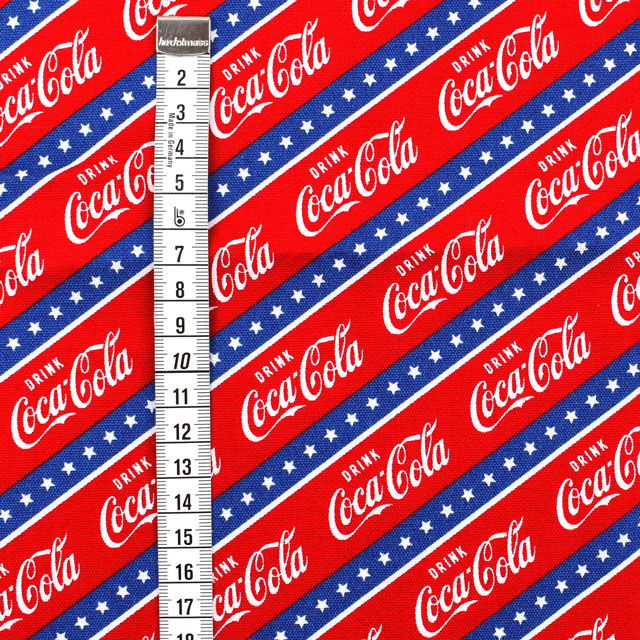 カットクロス お菓子コラボプリント生地 コカ・コーラ ロゴ/オックス(okashi1M) レッド 99Zz99_