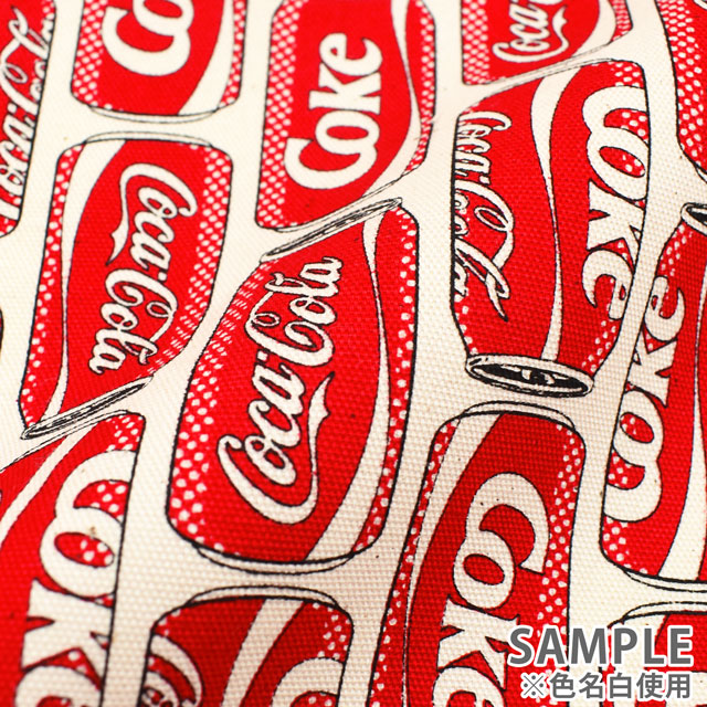 カットクロス お菓子コラボプリント生地 コカ・コーラ缶/オックス(okashi1M) ブラック 99Zz99_