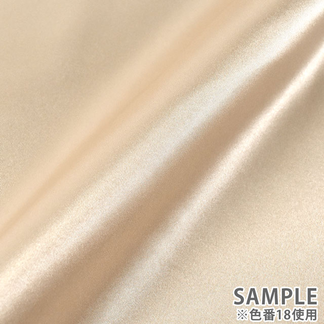 生地 ソフトポリエステルサテン(OKS310) BK.ブラック 10Ae07_