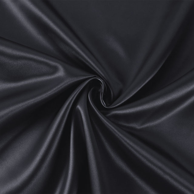 生地 ソフトポリエステルサテン(OKS310) BK.ブラック 10Ae07_
