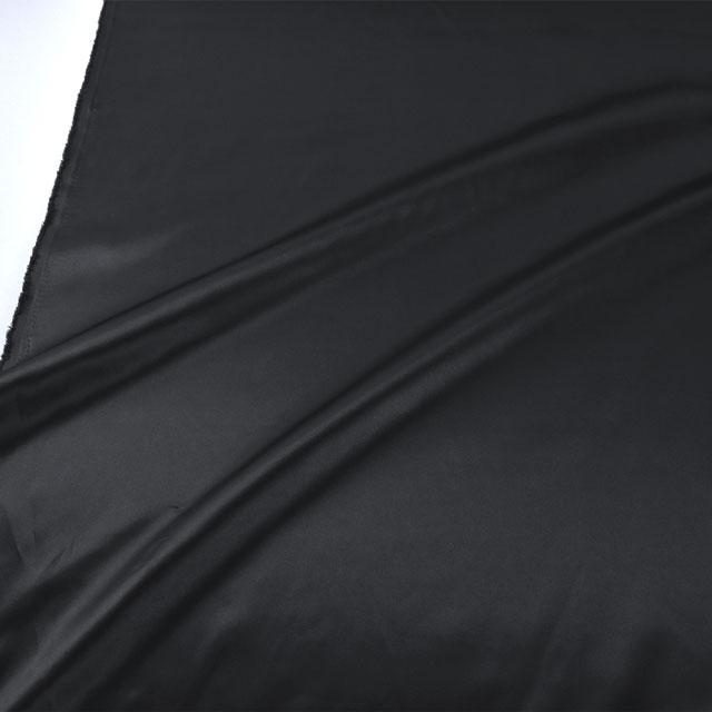 生地 ソフトポリエステルサテン(OKS310) BK.ブラック 10Ae07_