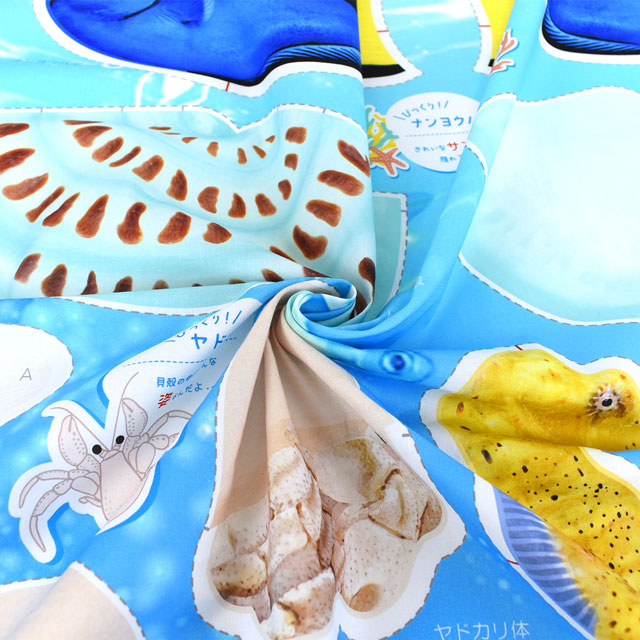 パネル販売生地 デジタルプリント ゆかいな水の仲間たち/シーチング コイ 009Ae99_