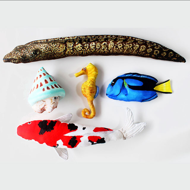 パネル販売生地 デジタルプリント ゆかいな水の仲間たち/シーチング コイ 009Ae99_