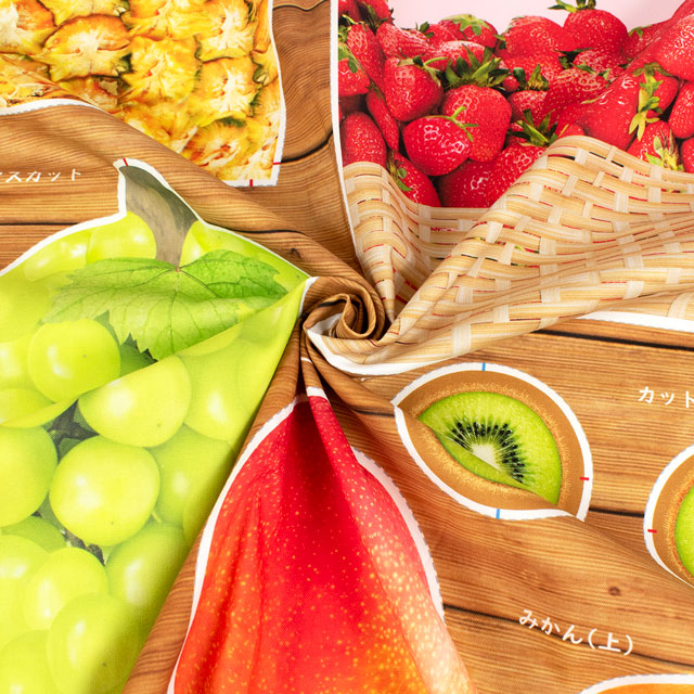 パネル販売生地 デジタルプリント 果物屋さん/シーチング(PINEAPPLE) パイナップル 09Ae99_