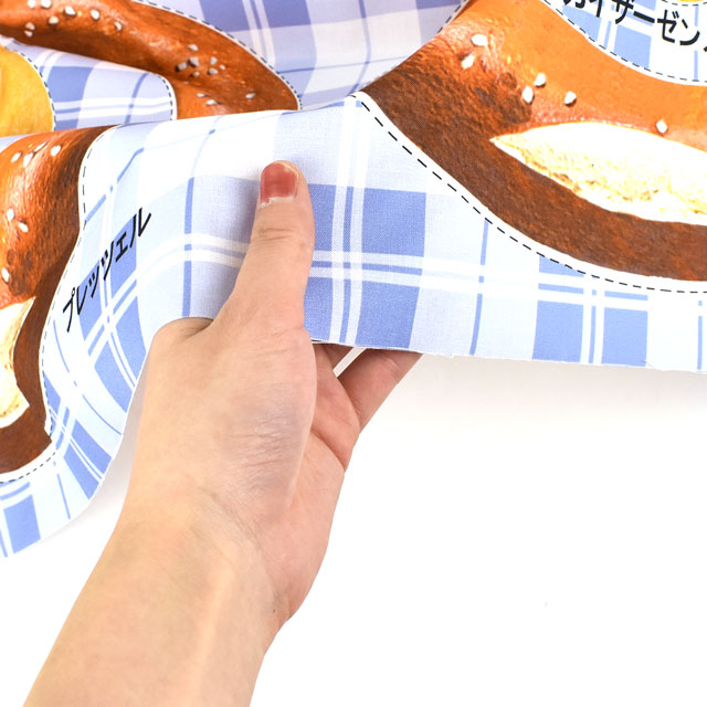 パネル販売生地 デジタルプリント パン屋さん/シーチング(PANYASAN) ブルー 09Ae99_