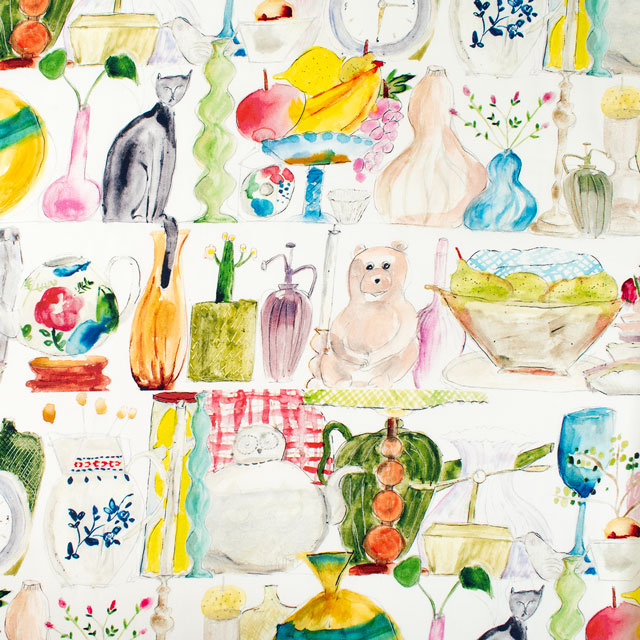 生地 Paper message-ペーパーメッセージ- 花瓶の棚/シーチング(EGXA-8005) 1A.オフ 09Ac04_