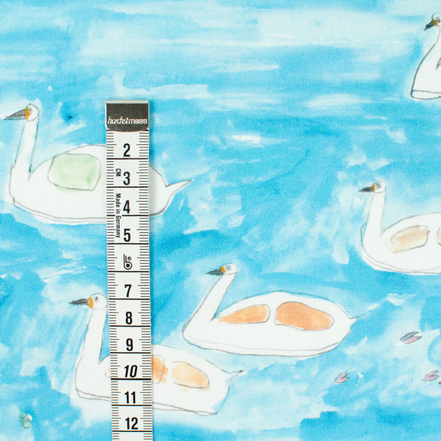 生地 Paper message-ペーパーメッセージ- スワンボート/シーチング(EGXA-8005) 5A.ブルー 09Ac04_