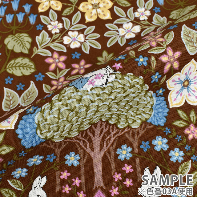 生地 ピーターラビット Seasons Forest-シーズンズ フォレスト- /綿麻キャンバス(PRC) 03C.ワインレッド 99Zz99_