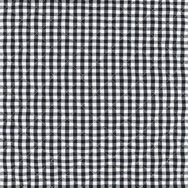 キルティング生地 ギンガムキルト(Q240018) 206.黒 09Bi20_