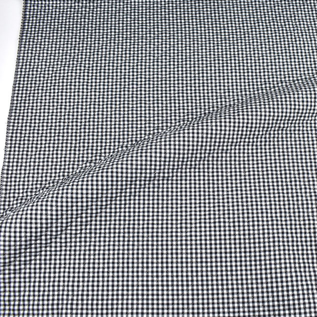 キルティング生地 ギンガムキルト(Q240018) 206.黒 09Bi20_