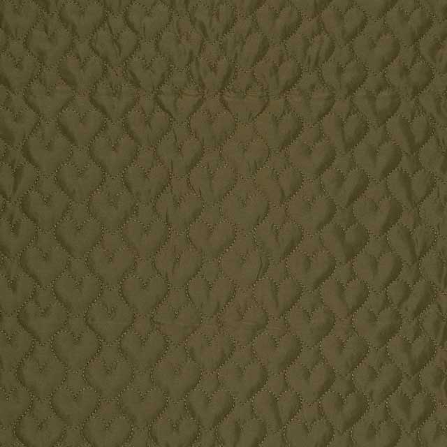 生地 ポリエステル立体キルト ハート柄/キルティング 幅130cm×長さ50cm 1枚入り(Q9504-05-1) 1C.カーキ 15Yy88_