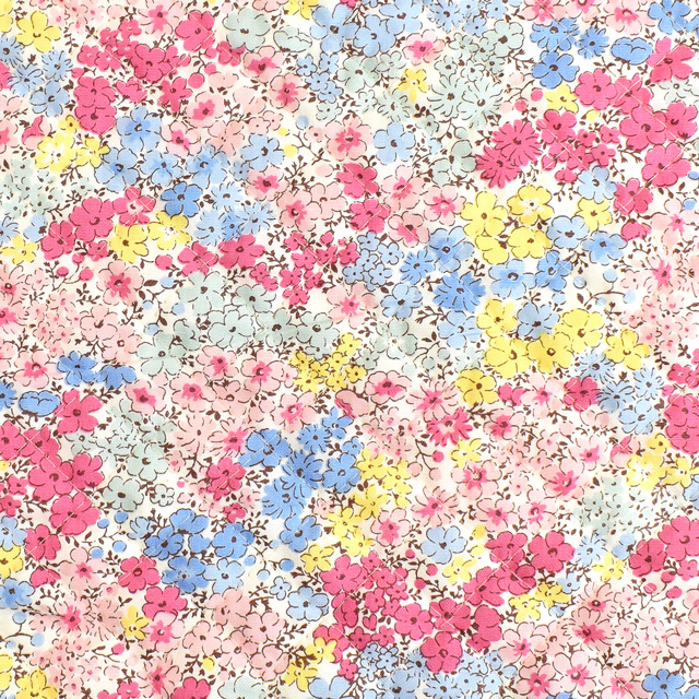キルティング生地 ブロードプリントキルト 花畑(QKTS3414) A.ピンク 09Bi19_