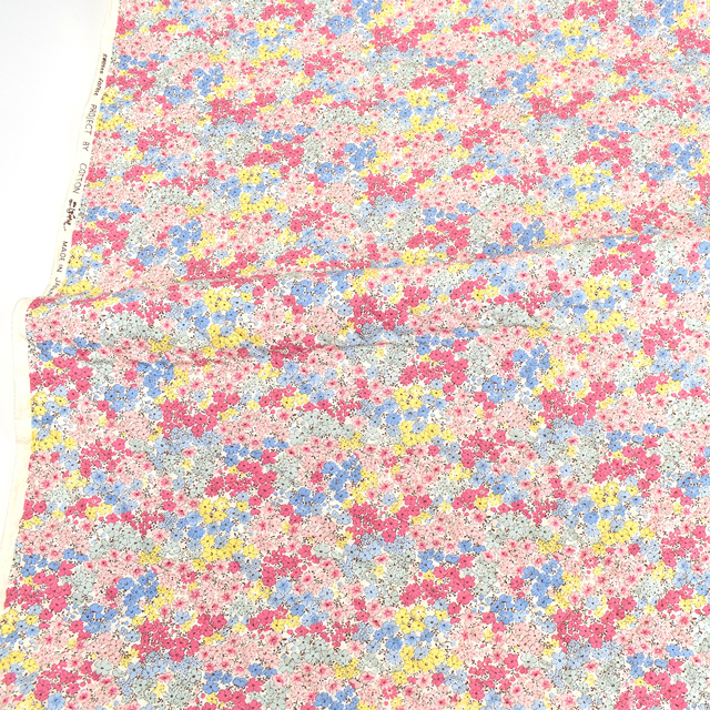 キルティング生地 ブロードプリントキルト 花畑(QKTS3414) A.ピンク 09Bi19_
