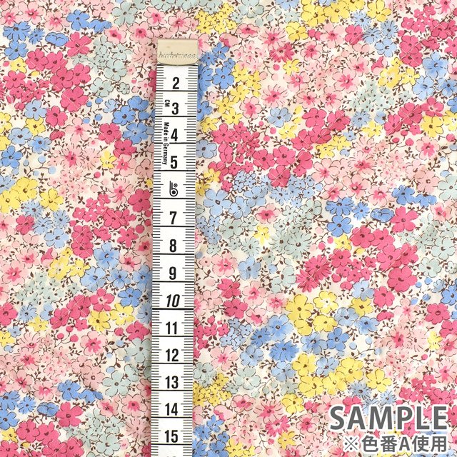 キルティング生地 ブロードプリントキルト 花畑(QKTS3414) A.ピンク 09Bi19_