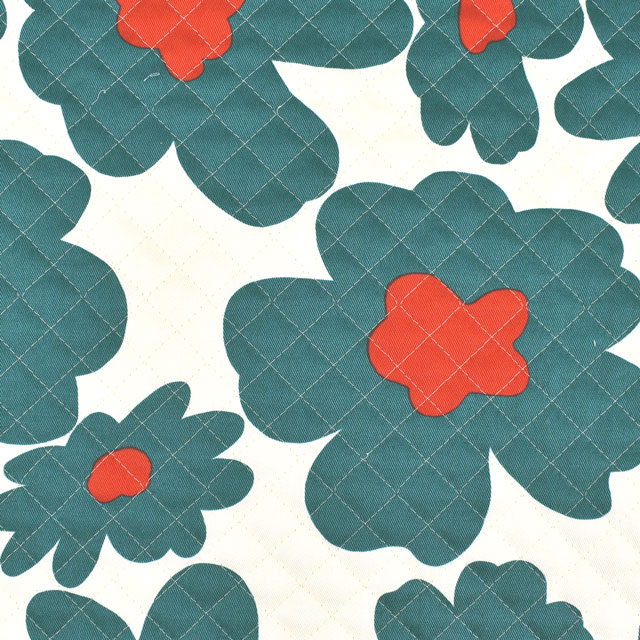 キルティング生地 ツイルプリントキルト 大花(QKTS3676) A.青 09Bi20_