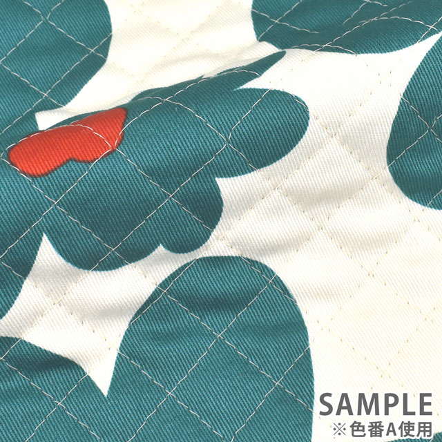 キルティング生地 ツイルプリントキルト 大花(QKTS3676) A.青 09Bi20_