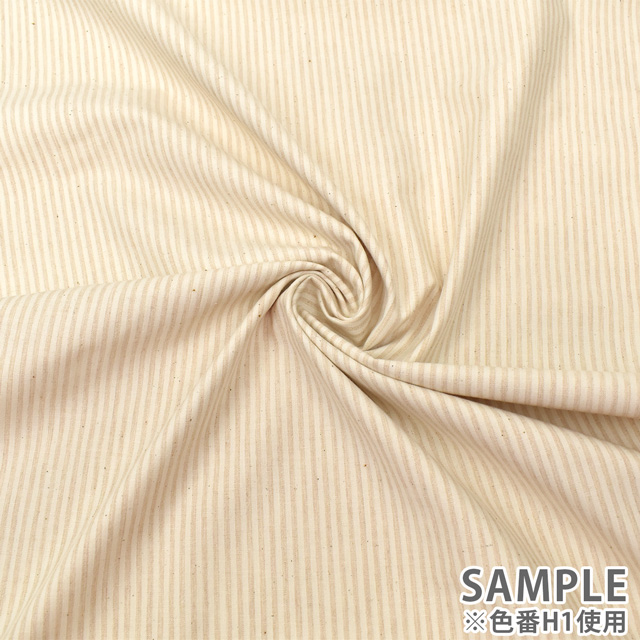 生地 オーガニックコットン 太ストライプ(R0529) H3.太ストライプ 09Bo33_