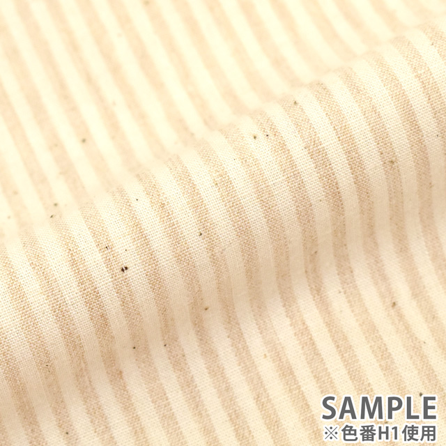 生地 オーガニックコットン 太ストライプ(R0529) H3.太ストライプ 09Bo33_