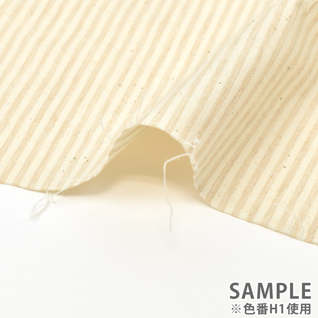 生地 オーガニックコットン 太ストライプ(R0529) H3.太ストライプ 09Bo33_