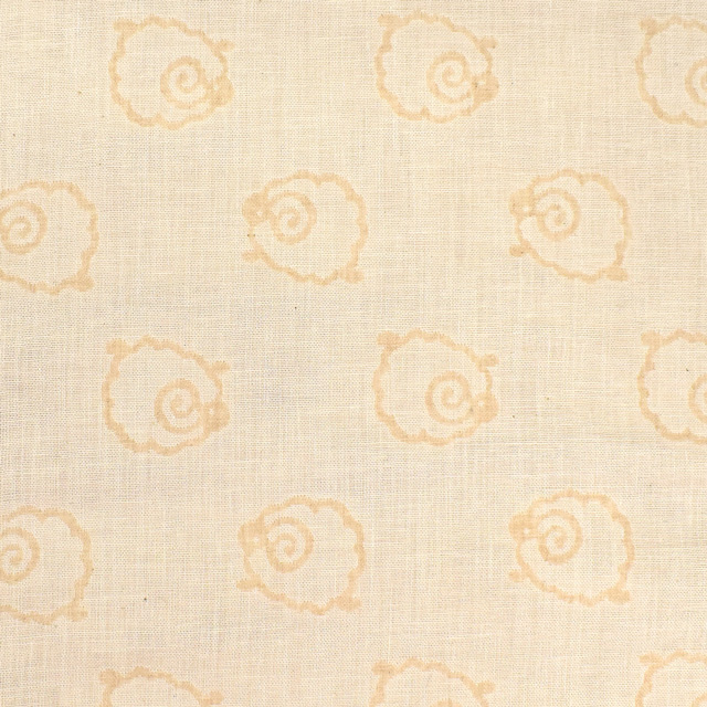 生地 オーガニックコットン ダブルガーゼ(R0529) J3.ヒツジ 09Bo33_