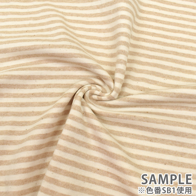 生地 オーガニックコットン スムースボーダー(R0529) SB3 09Bo33_