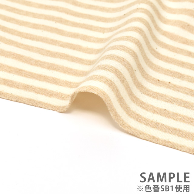 生地 オーガニックコットン スムースボーダー(R0529) SB3 09Bo33_