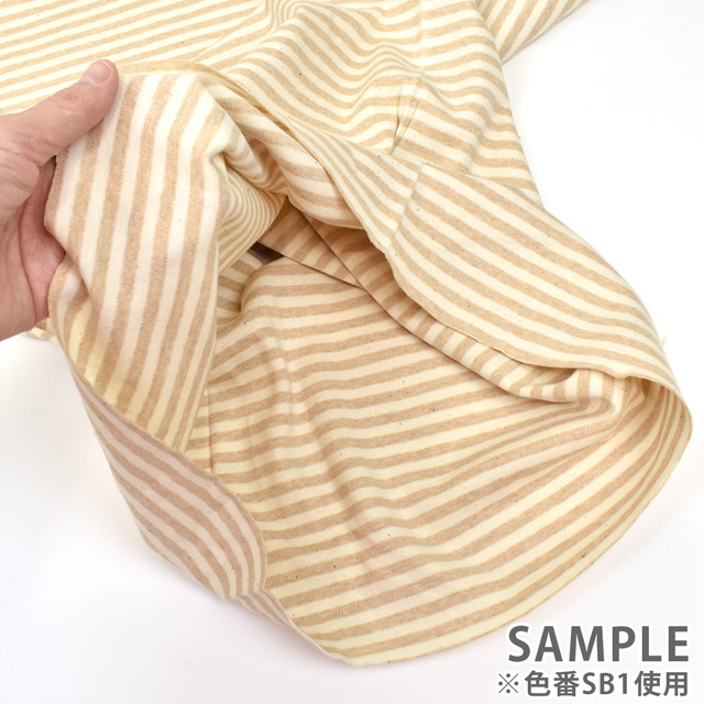 生地 オーガニックコットン スムースボーダー(R0529) SB3 09Bo33_