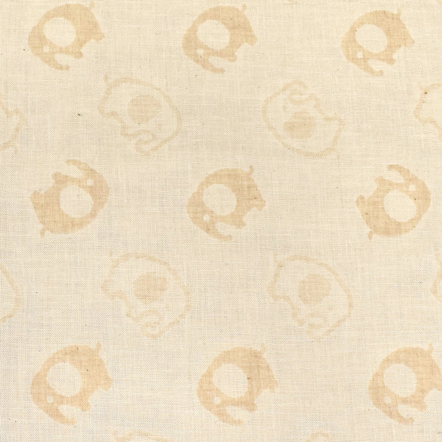 生地 オーガニックコットン ダブルガーゼ(R0529) J11.ゾウ 09Bo33_