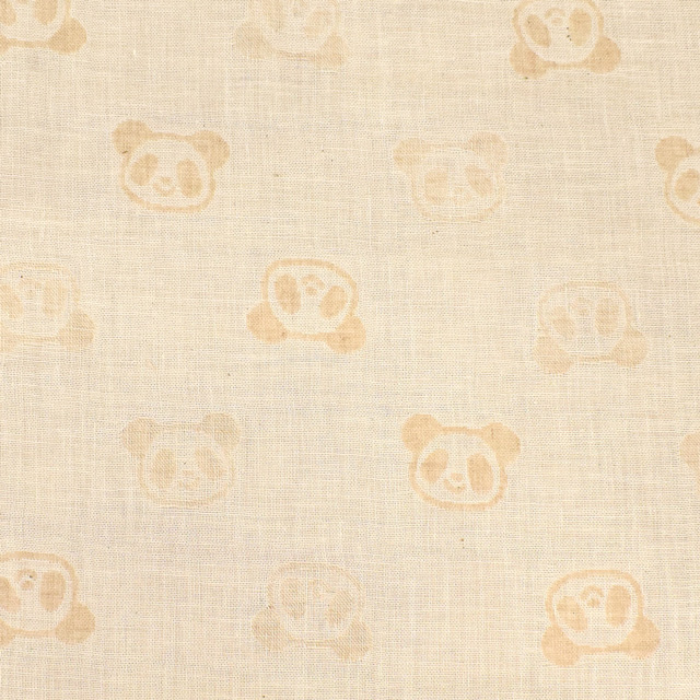 生地 オーガニックコットン ダブルガーゼ(R0529) J13.パンダ 09Bo33_