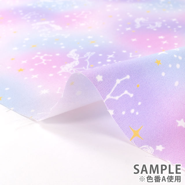 生地 オックスプリント ユニコーン(R6504) A.ラベンダー系 09Ae99_