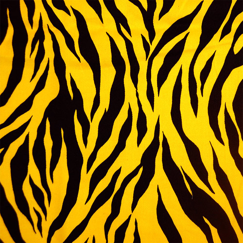 生地 トラ柄プリントツイル(R66900) 5D.黄色系 09Bk23_