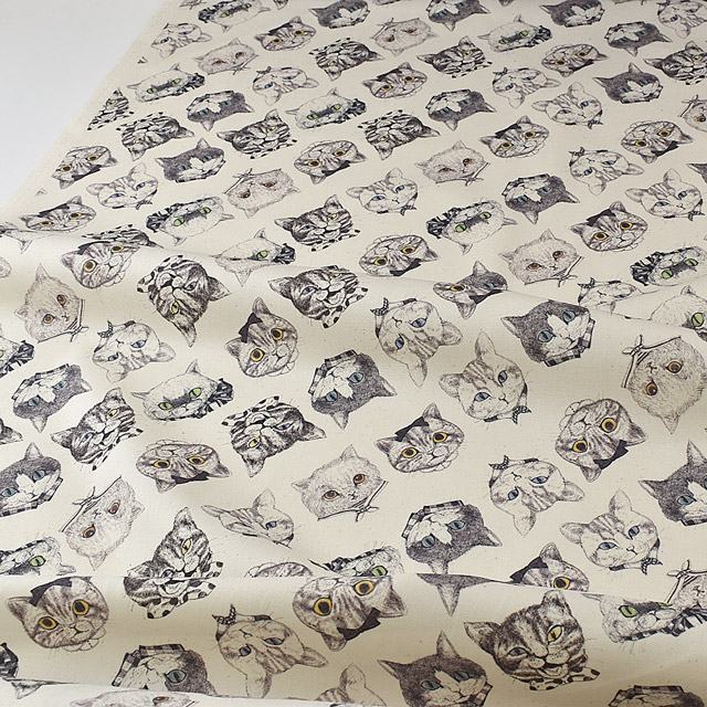 生地 Ringo Fabric-リンゴファブリック- NEKOS/オックス(RINF-02) AW.アンティークホワイト 99Zz99_