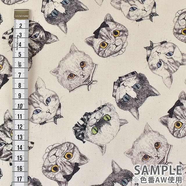 生地 Ringo Fabric-リンゴファブリック- NEKOS/オックス(RINF-02) AW.アンティークホワイト 99Zz99_