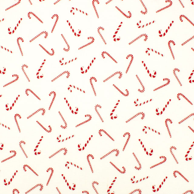 生地 USAコットン RJR-アールジェイアール- CANDY CANE TOSS キャンディケイン・トス/シーチング(RJ6144) WH3.ホワイト 09Ac04_