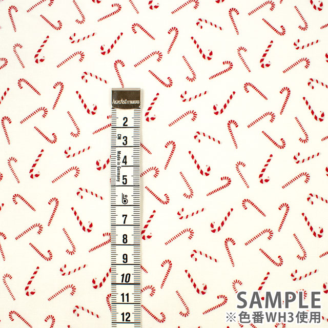 生地 USAコットン RJR-アールジェイアール- CANDY CANE TOSS キャンディケイン・トス/シーチング(RJ6144) WH3.ホワイト 09Ac04_