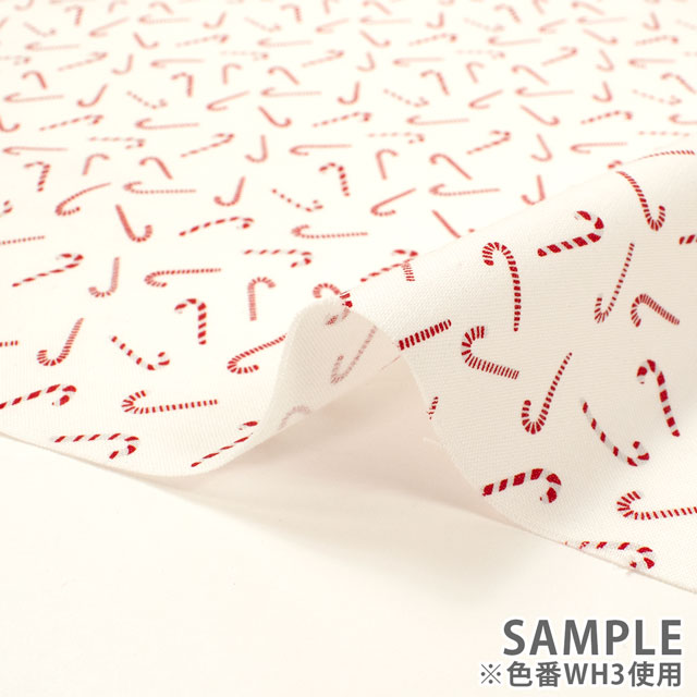 生地 USAコットン RJR-アールジェイアール- CANDY CANE TOSS キャンディケイン・トス/シーチング(RJ6144) WH3.ホワイト 09Ac04_