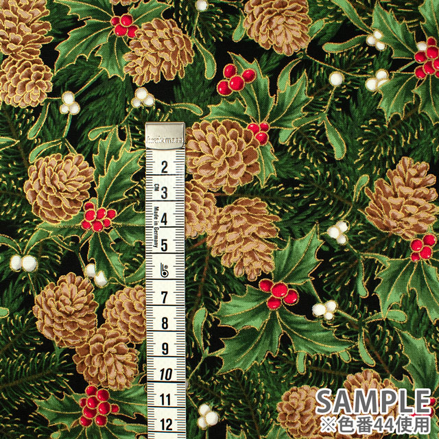 生地 ROBERT KAUFMAN-ロバートカウフマン- HOLIDAY FLOURISH ホリデイ・フローリッシュ パインコーン/シーチング(22289) 44.グリーン 99Zz99_