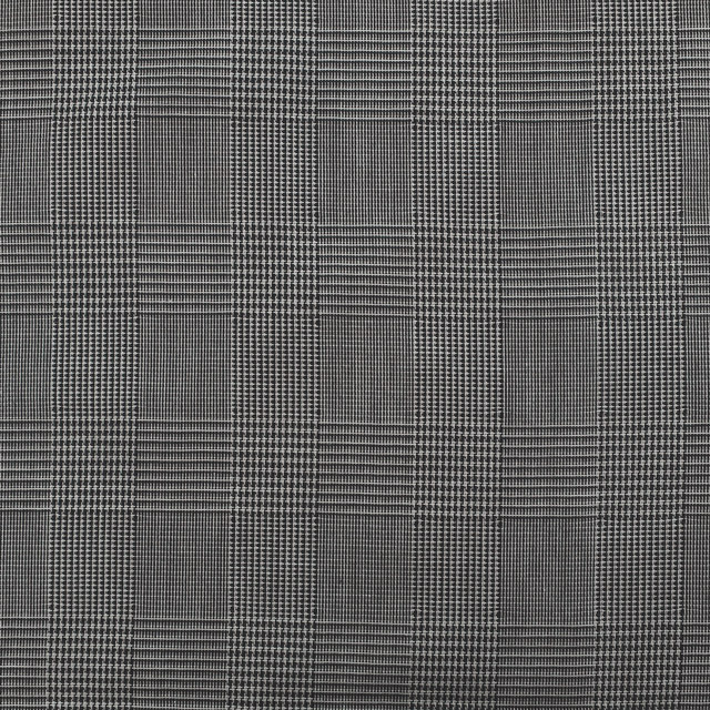 生地 ダブルガーゼ チェック(S53890OK) 18.ブラック×ホワイト系 99Zz99_