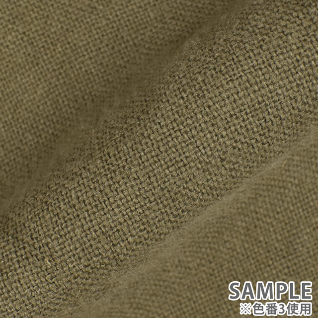 生地 ヘビーリネンキャンバス トリプルウォッシュ(SB6009) 3.オリーブ 09Cr40_