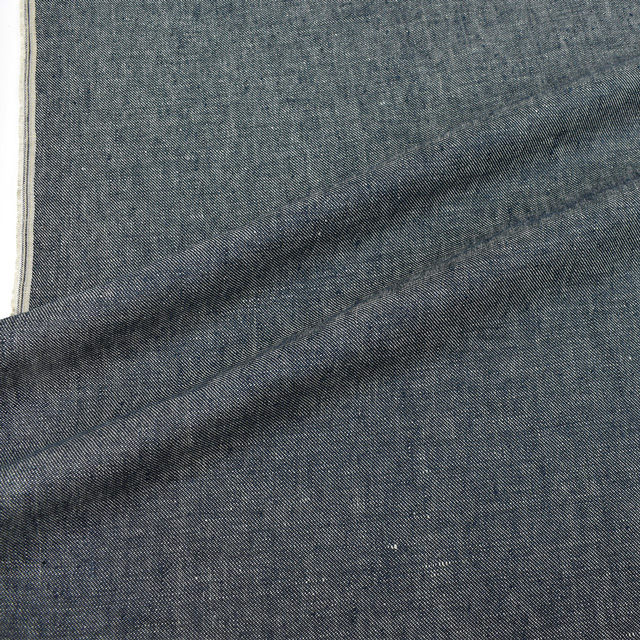 生地 スーパーヘビーリネンツイル(SBY70740) 7.紺×生成 99Zz99_