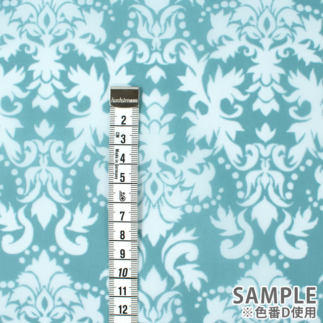 生地 ナイロンプリント ダマスク(SG162) D.ブルー 10Bi13_
