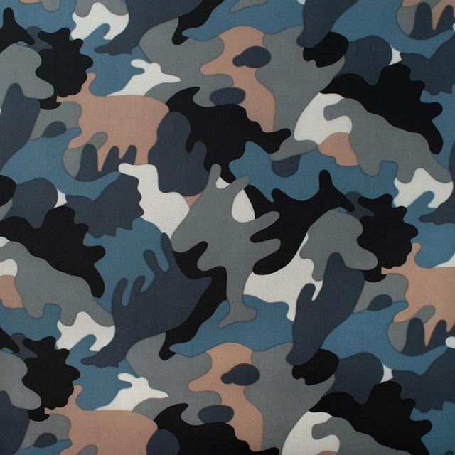 生地 ナイロンプリント 迷彩(SG163) D.グレー 10Bi13_