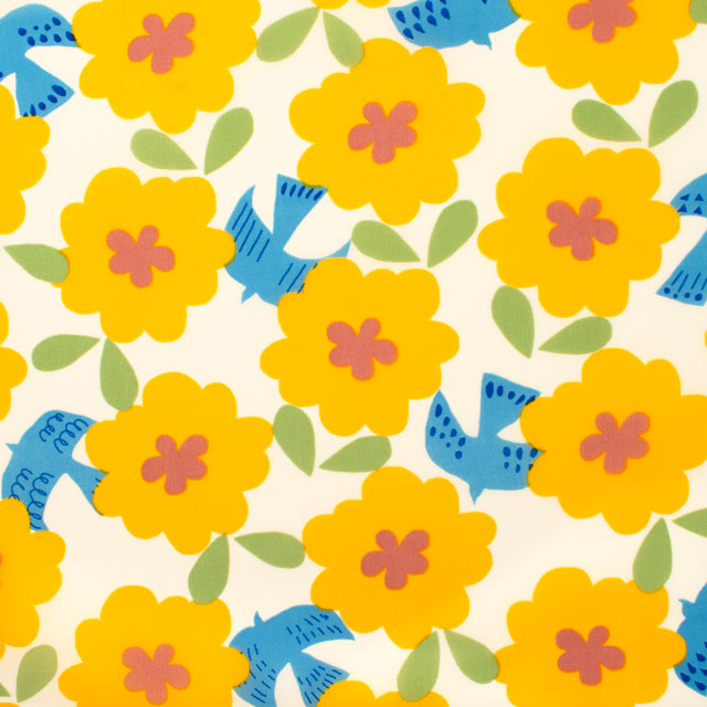 生地 ナイロンプリント 北欧(SG164) A.黄色 10Bi13_