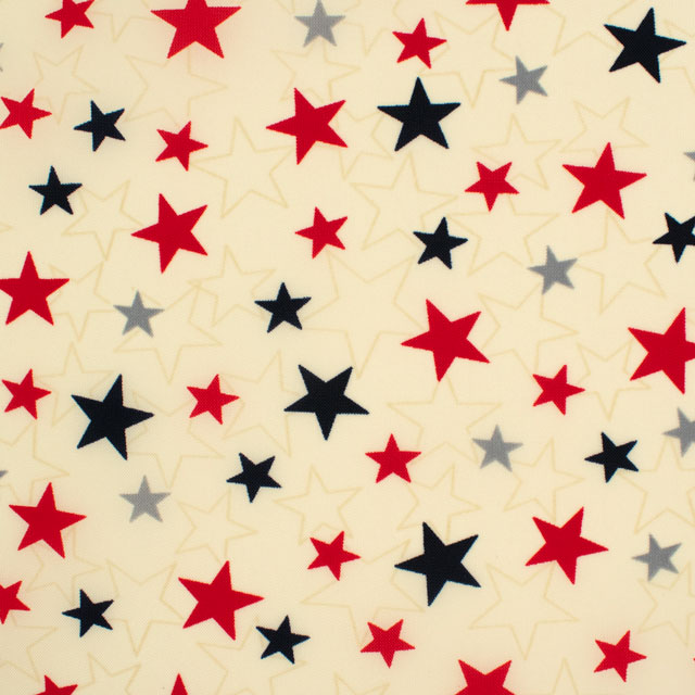 生地 ナイロンプリント 星柄(SG166) B.オフ 10Bi13_