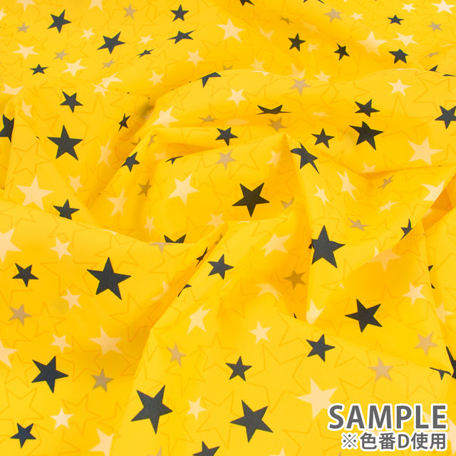 生地 ナイロンプリント 星柄(SG166) B.オフ 10Bi13_