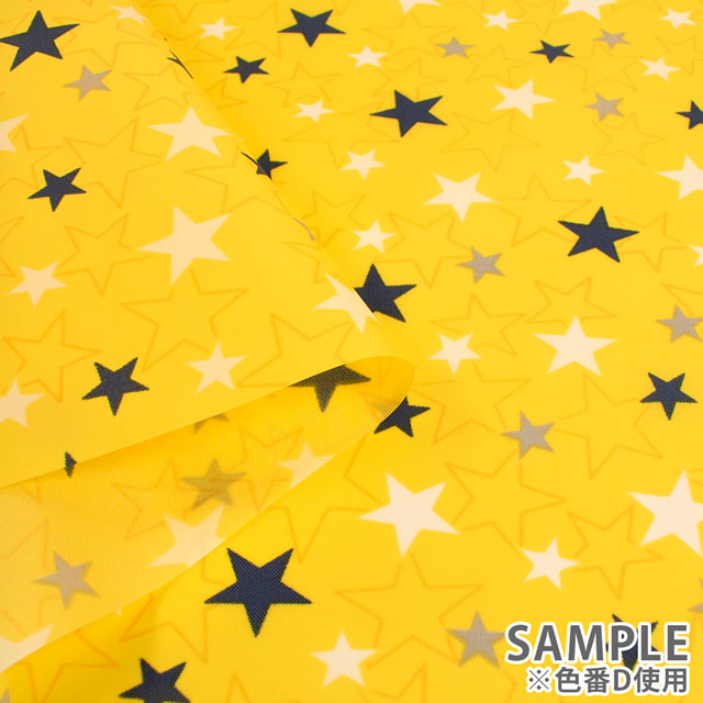 生地 ナイロンプリント 星柄(SG166) B.オフ 10Bi13_